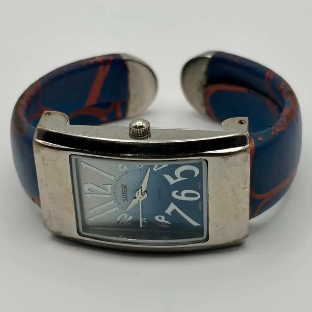 Silver & Blue Sussie Cuff Watch